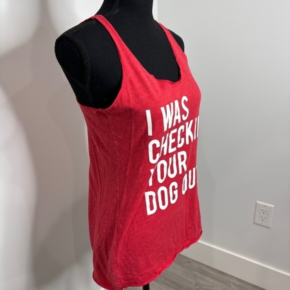 Rescue & Strong I Was Checking Your Dog Out Tank Top (S) - Picture 3 of 5